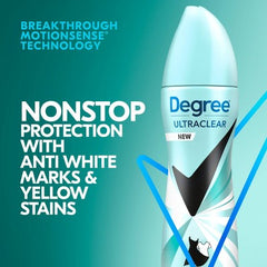 Degree Ultra Clear Black + White Pure Clean Antiperspirant & Deodorant Dry Spray 3.8oz/2ct - New