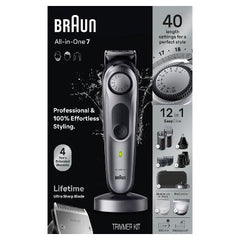Braun Series 7 AiO7440 Rechargeable 12-in-1 Body, Beard & Hair Trimmer - New
