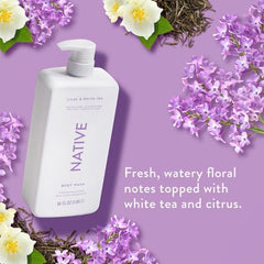 Gel de baño Native de lila y té blanco, 36 fl oz - Envase imperfecto