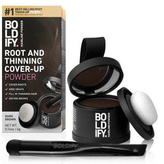 BOLDIFY Root Touch Up Powder with Brush Dark Brown - Missing Box