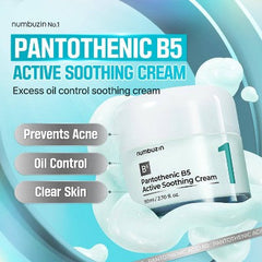 numbuzin No.1 Pantothenic B5 Active Soothing Face Cream 2.7 fl oz - New