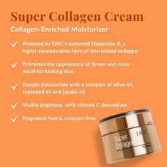 DHC Super Collagen Dipeptide-8 Moisturizing Cream 1.7oz - Imperfect Box