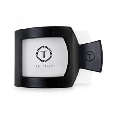 TELETIES Large Flat Square Hair Clip Jet Black - New