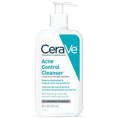 CeraVe Acne Face Cleanser with 2% Salicylic Acid and Purifying Clay for Oily Skin 8 fl oz - Imperfect Container