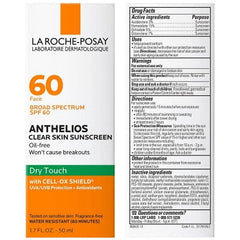 La Roche Posay Anthelios Clear Skin Dry Touch Face Sunscreen SPF 60 1.7 fl oz - Imperfect Box