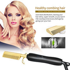 Ceramic Electric Hair Straightening Hot Comb