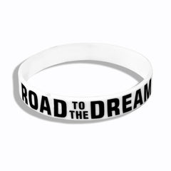 New Trend Motivation "The Road to Dreams" "Never Give Up" Inspirational Silicone Rubber Bracelet Elastic Band Brecelet for Women and Men In Unisex Design