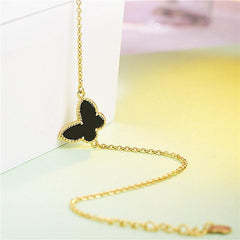 New Modern Fashion Gold Bracelet For Girl Elegant 925 Silver Jewelry Butterfly Shaped Bracelets Luxury For Female Wedding Party Ornament