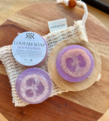 Loofah Soap Bar – Moonflower | Exfoliating & Hydrating Soap