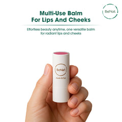 2-in-1 Natural Lip and Cheek Bloom | Vibrant Color & Hydration Lipstick makeup Multi-use_balm_2 BeNat