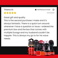 360 wave hair growth bundle with customer review and product display | H.E.A.L Hair Care