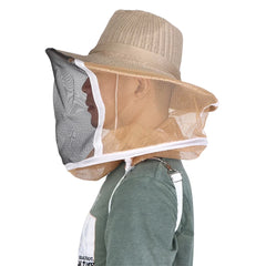 Beekeeper Cowboy Hat Beekeeping Veil Outdoor Beekeeper Cowboy Hat Breathable Fireproof Beekeeping Veil Face Head Protector