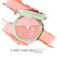 TIMAGE 3-Colour Sculpting Blush Palette — Highlight & Contour