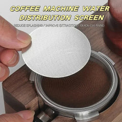 Stainless Steel Secondary Water Distribution Screen Coffee Machine Portafilter Basket Sintered Uniform Extraction Filter Plate