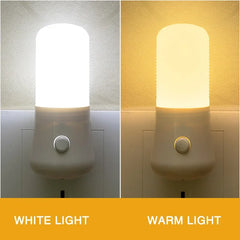 LED Night Lamps Bedside EU/US Plug Push Button Switch Bedroom Lighting Lamp Baby Room Corridor Home Decortion ABS Night Lights