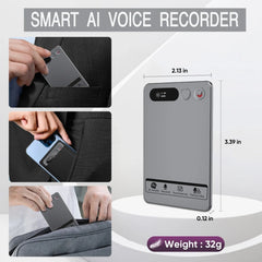 AI Voice Recorder 118 Languages ChatGPT-5 App Phone Call Mini Audio for Meetings, Lectures,Calls, AI Transcription Transcribe