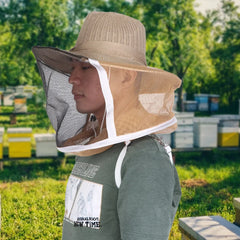 Beekeeper Cowboy Hat Beekeeping Veil Outdoor Beekeeper Cowboy Hat Breathable Fireproof Beekeeping Veil Face Head Protector