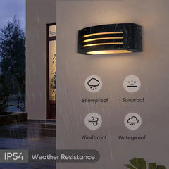 Aluminum Black Grille Wall Sconces E27 Base IP54 Waterproof Outdoor Wall Lamp Balcony Courtyard Porch Hallway Corridor Lighting