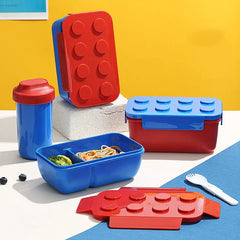 Creative Building Blocks Lunch Box Food Grade PP Picnic Fruit Salad Bento Box Student School Office Microwave Oven Meal Box