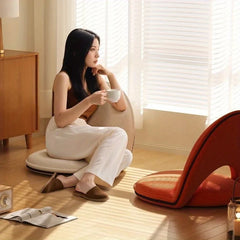 Foldable Backrest Tatami Lounger for Sitting & Sleeping, Small Space Bed for Bay Window Guest, Convertible Floor Cushion Chair