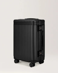 Carl Friedrik Carry-On Black Luggage Hard Shell Suitcase TSA Lock Spinner