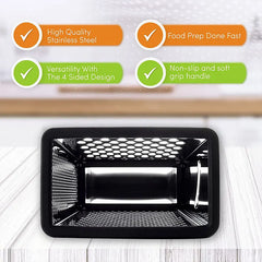 Stainless Steel Box Cheese Grater With Container 4 Sides Box Grater Handheld Kitchen Food Shredder for Vegetable Ginger Cutter