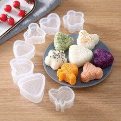 Transparent Plastic Onigiri Mold Set Japanese-style Onigiri and Sushi Mold Set Sushi Cartoon-themed Onigiri Molds For Children