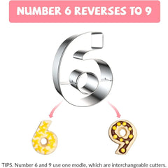 9PCS Number Cookie Cutters Set Birthday Numbers 0-8 Stainless Steel Cookie Cutters Shapes DIY Fondant Cutter Molds YY214