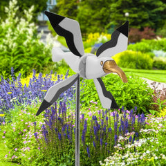 Seagull Windmill Weatherproof Fade Resistant Stable Decorative Easy To Install Seagull Garden for Patio
