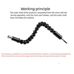 Electric Drill Screwdriver Bit Multifunctional Universal Snake flexible Hose Cardan Shaft Connection Soft Extension Rod Link