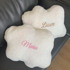 Personalized Name Lambswool Baby Pillow Cloud Shape Home Decor Sofa Decorative Cushion Throw Pillow Car Seat Chair Bed Couch