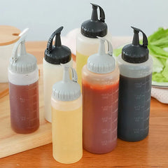 175ML/350ML Large Squeeze Condiment Bottles With Nozzles Ketchup BBQ Sauces Olive Oil Bottle Dispenser Squeeze Sauce Bottle