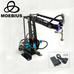Assembled 4 Dof Suction Pump Manipulator Robotic Arm with All Digital Servos Control for Arduino Learning Competition