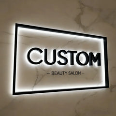 Custom 3D Business Logo Sign Large Personalized Illuminated LED Wall Signage Outdoor Backlit or Channel Letters for Storefront