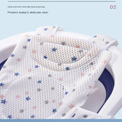 Cross-shaped Anti-slip Baby Bath Net Mat Newborn Adjustable Baby Bath Cushion Children Bathtub Shower Cradle Bed Seat Baby Bath