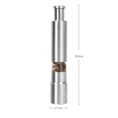 1 Piece Salt and Pepper Grinder Set Original Pump Grind Pepper Mill Thumb Press Grinder for Peppercorns Sea Salt YY027