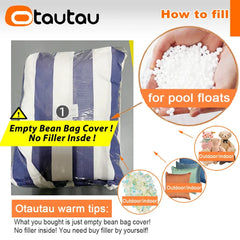OTAUTAU Outdoor Dual-use Mini Back Rest Bean Bag Cover Beach Pillowsac DD209【No Filler Inside!You Need To Fill It By Yourself !】