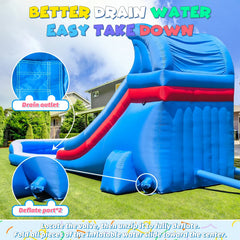 Water Slide Grade Inflatable Water Slide Outdoor Indoor, Birthday Party Inflatable Grade Water Slide Swimming Pool, Slide Park