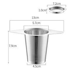 1 Piece Tea Infuser Basket Stainless Steel Tea Strainer Tea Filter With Small Strainer And Lid Tea Diffuser For Loose Tea YY088