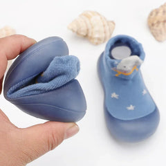 Baby Boy First Walkers Children Sock Shoes Non-slip Floor Socks Boy Girl Soft Rubber Sole Shoes Toddler Sock Infant Booties