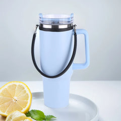Soft Silicone Water Bottle Handle Silicone Portable Thermo Bottle Sling Carrier Holder With Strap for Stanley Cup Accessories