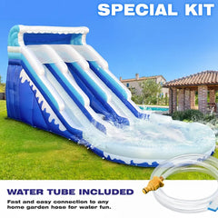 Water Slide for Adults Kids Double Inflatable Adult Water Slides with Blower, Giant Blow Up Water Slide Backyard