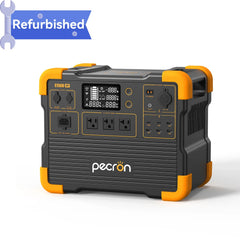 Uesd-Pecron E1500LFP 2200W 1536Wh Portable Power Station LiFePO4 Battery Solar Generator Expandable for Home Use Camping RV