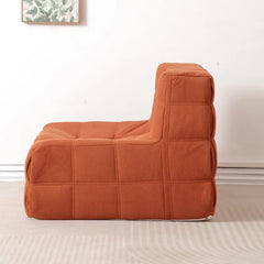 Plush Corduroy Full Sponge Floor Chair - Tufted Modular Lazy Sofa, Comfortable Accent Chair for Home Decor