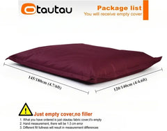 OTAUTAU M/L Outdoor/Home Bean Bag Cover 140x180cm DD103【No Filler Inside! You Need To Buy Filler By Yourself !】
