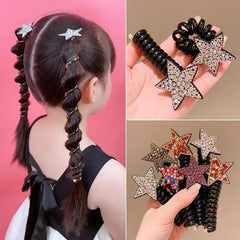 rope adult telephone cable ring Rabbit Cute Hair Ring Large Frosted Adult Hair Tie head ring Children's telephone hephone Cable