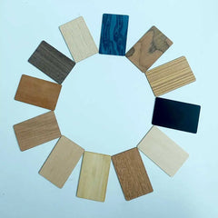 1pcs 12 colors wood 13.56mhz NFC Blank Bamboo black walnut cherry beech Wooden Membership Card NFC Contactless Business Card