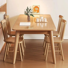 Solid wood dining table modern home rectangular dining table Japanese style dining table small apartment simple