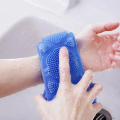 Body Sponge Silicone Brushe Bath Towels Scrubber Rubbing Back Peeling Massage Shower Belt Extended Skin Clean Brushes Bath Brush