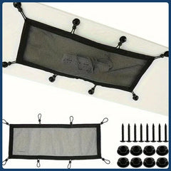 Under Desk Cable Management Net - 8-Hole Socket Mesh Organizer with Elastic Edge, Flexible Wire Hider for Office & Home